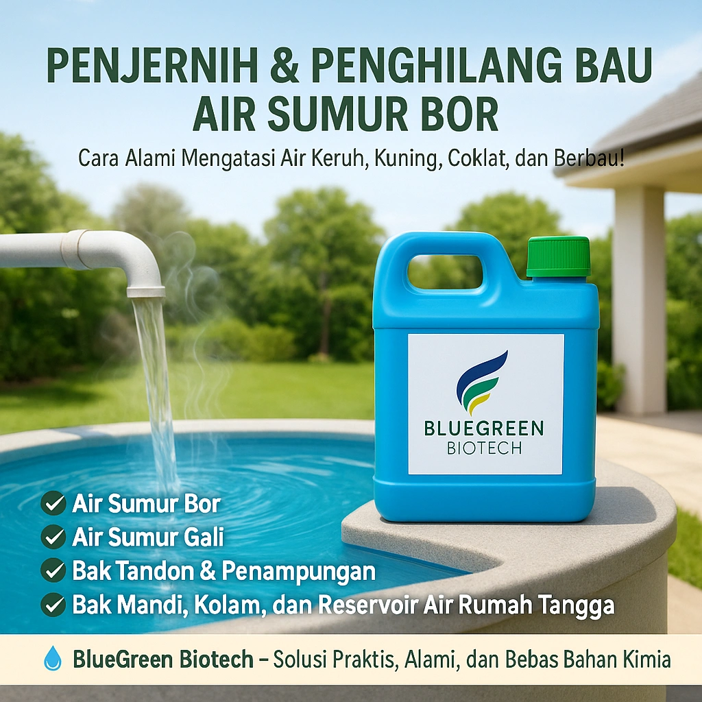 Penghilang Bau Air Sumur bau got, besi, kontaminasi limbah septitank