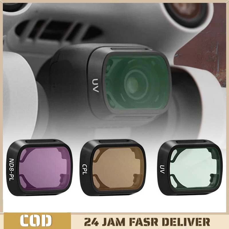 Set Filter Lensa untuk DJI Mini 3/3 PRO - UV, CPL, ND8-PL, Kaca Optik Kualitas Tinggi, Aksesori Drone Terbaik