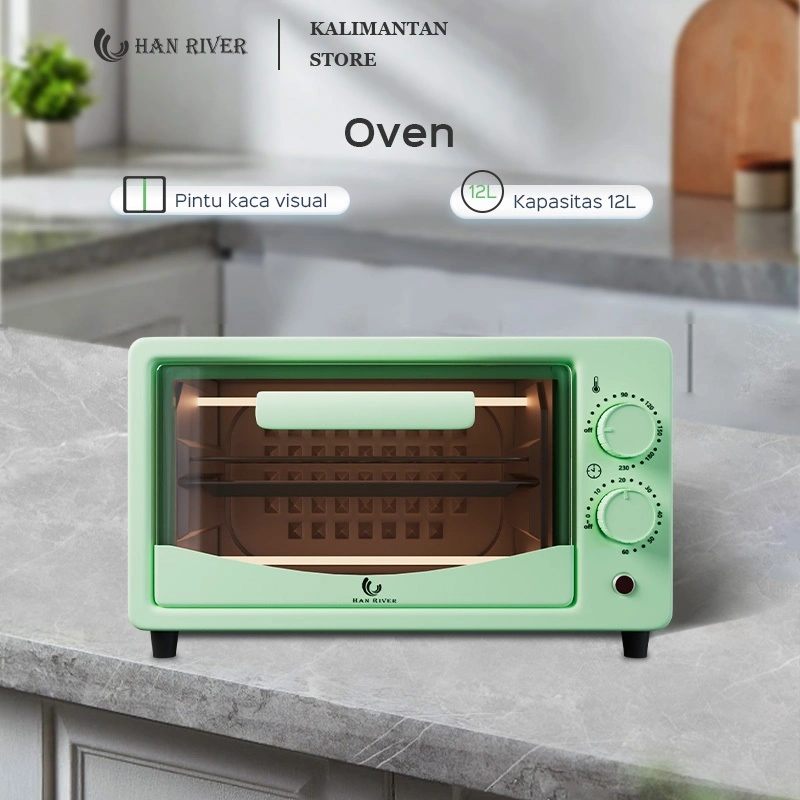 [Pengiriman dari Banjarmasin]HAN RIVER Oven Listrik 12L Oven Listrik Low Watt 800W