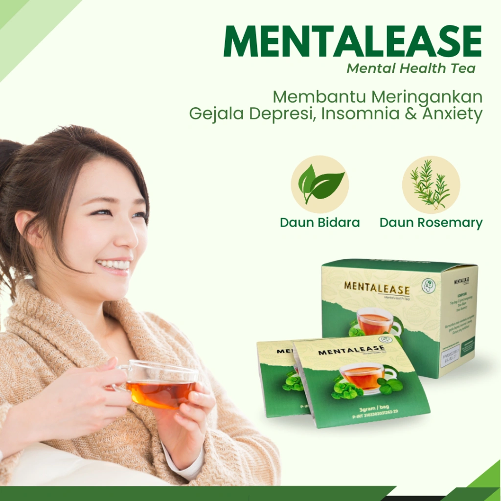 Teh Kesehatan Mental - MENTALEASE - Atasi Susah Tidur - Gejala Depresi - Stres & Kecemasan Berlebih