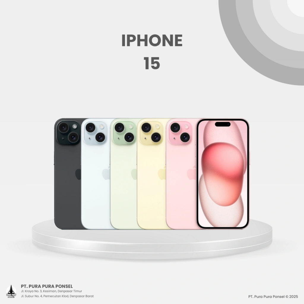 NEW SECOND APPLE IPHONE 15  128GB 256GB 512GB GARANSI 1 TAHUN RESMI INDONESIA