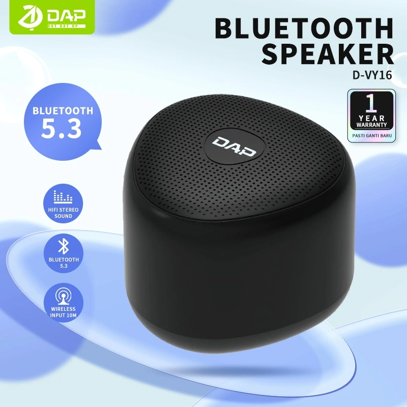 DAP D-VY16 Speaker Portabel Stereo Mini Speaker Nirkabel/Speaker Nirkabel Bluetooth Bulat Portabel TWS