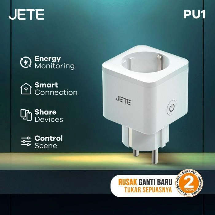 Smart Plug JETE PU1 Colokan Wireless WIFI for Smarthome Android IOS Support - Garansi 2th