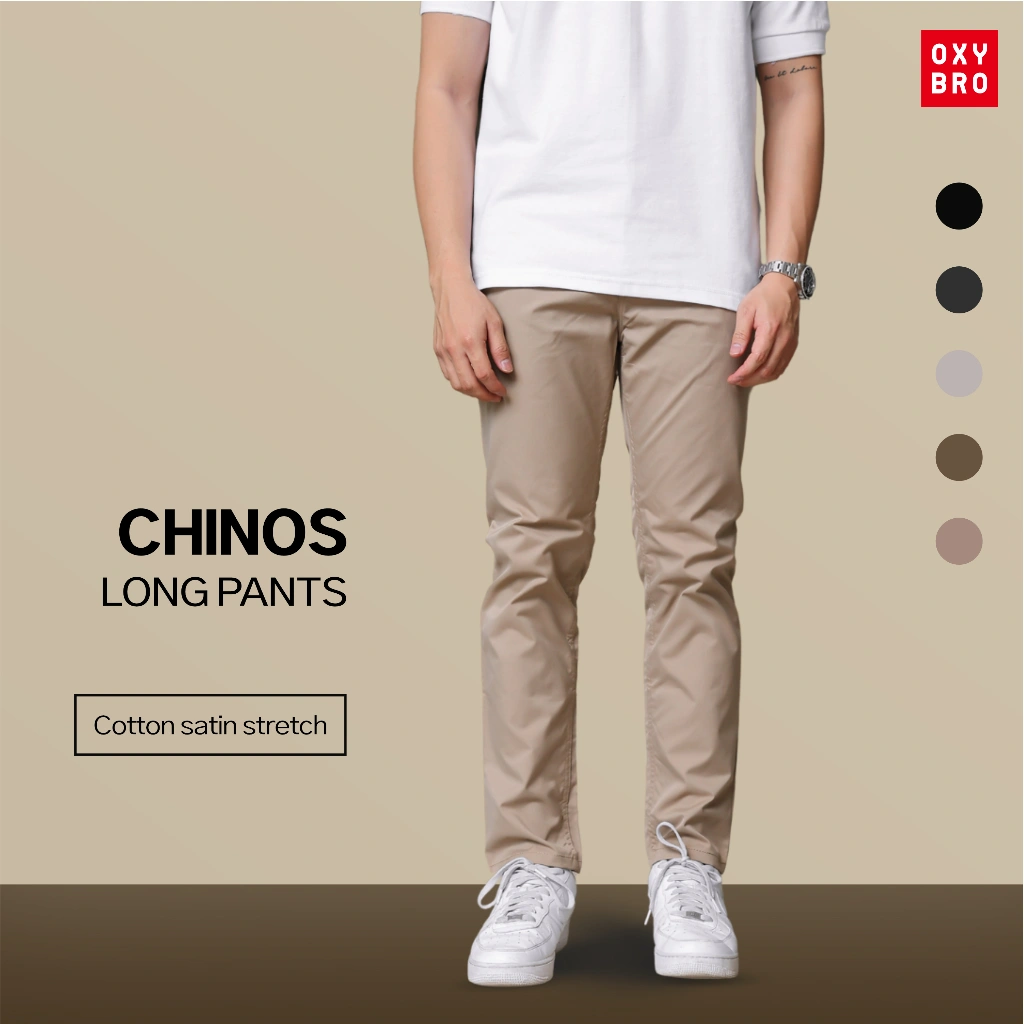 OXYBRO - Chinos Panjang | Celana Panjang Pria - Celana Chinos Panjang - Celana Casual Pria