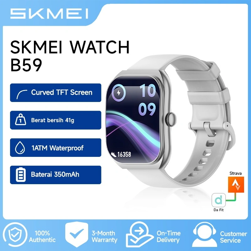 SKMEI smartwatch B59 Smartwatch wanita Jam tangan olahraga Fitness Heart Rate Sleep Monitor smartwatch
