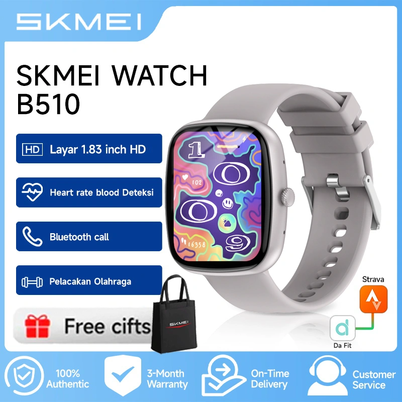 SKMEI B510 Smartwatch wanita Pelacakan Latihan jam smartwatch anak perempuan Bluetooth Call smartwatch untuk olahraga Sleep Monitor Heart Rate