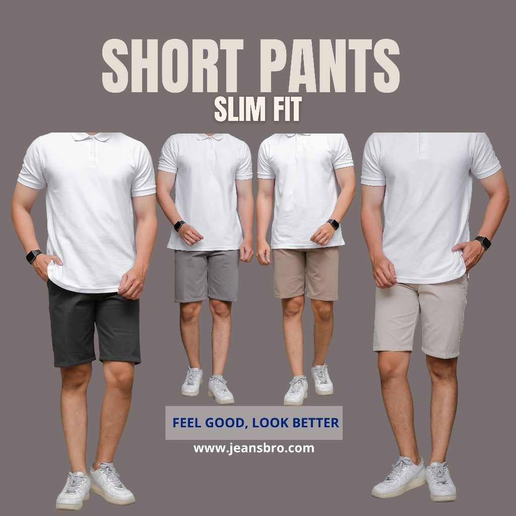 BROJEANS - Celana Chino Pendek Pria Slim Fit Untuk Santai