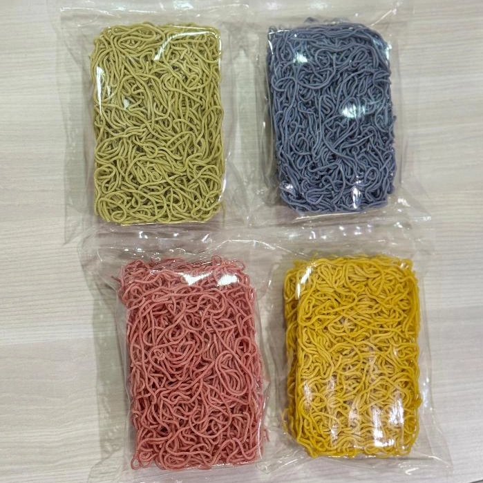 Mie Kering Sayur & Buah |100% Plant-Based | Varian Sawi, Labu Kuning, Buah Naga, Bunga Telang | Tanpa Pengawet, Pewarna & Telur