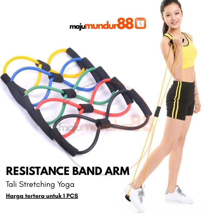 Resistance Band Arms Tali Stretching Yoga Fitness Wanita Exercises Gym