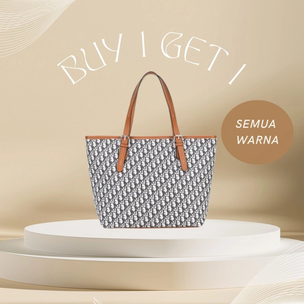 [Buy 1 Get 1] Totebag Wanita Tas bahu DIO MONOGRAM Fashion Wanita import tas Kuliah Wanita#219