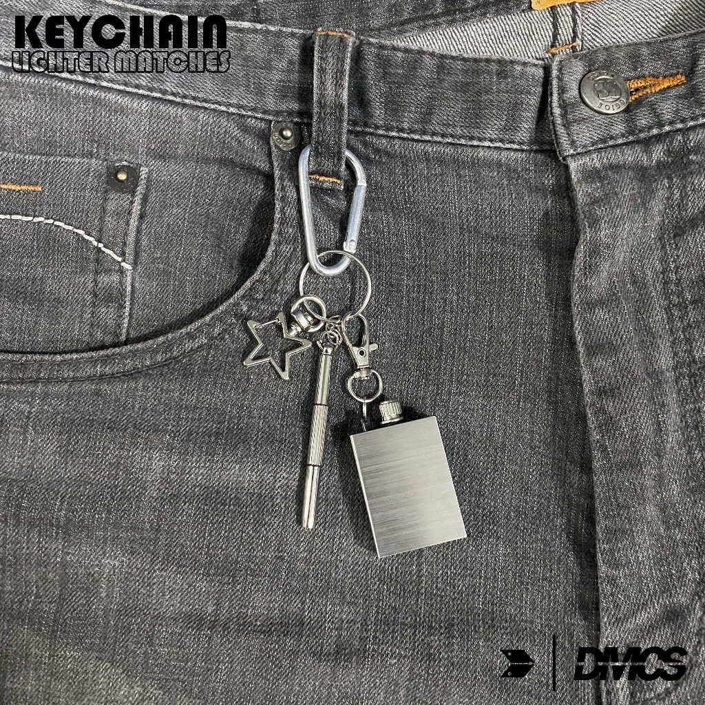 [SALE] Carabiner Keychain Gantungan Kunci Y2K Lighter Matches Korek - DMCS