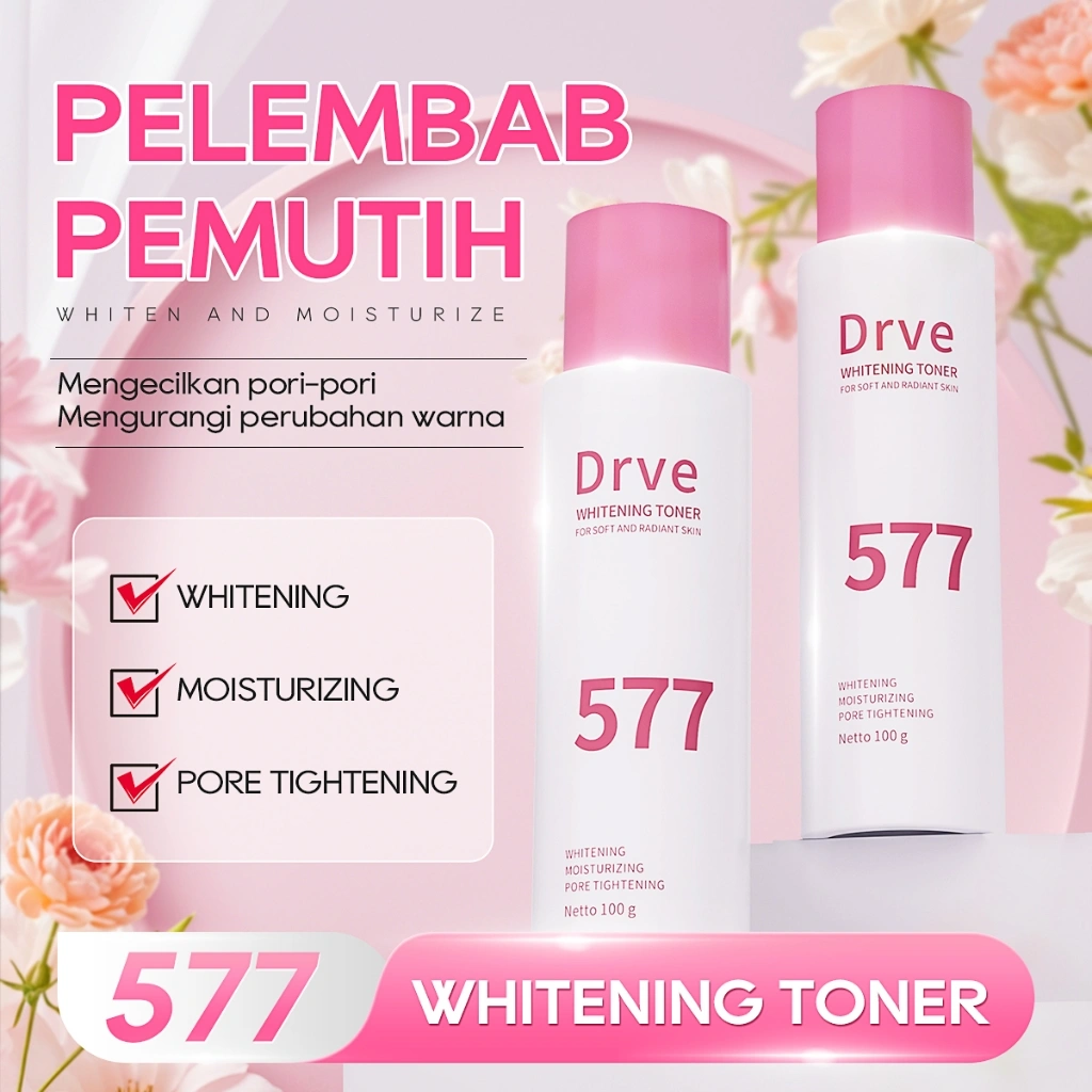 Drve 577 Whitening Toner Pome Soft Radiant Skin Netto 100g Hydrating Soothing Toner Acne Toner Kulit Jerawat Menghilangkan Bekas Luka Brightening Exfoliating Barrier