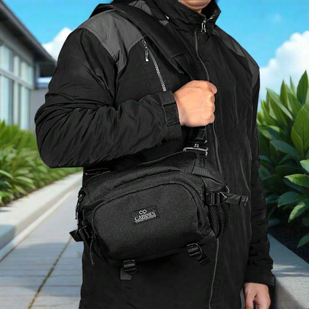 Cabines pro| Exclusive NERO 11 Waits Bag Selempang Tas Pinggang pria Wanita