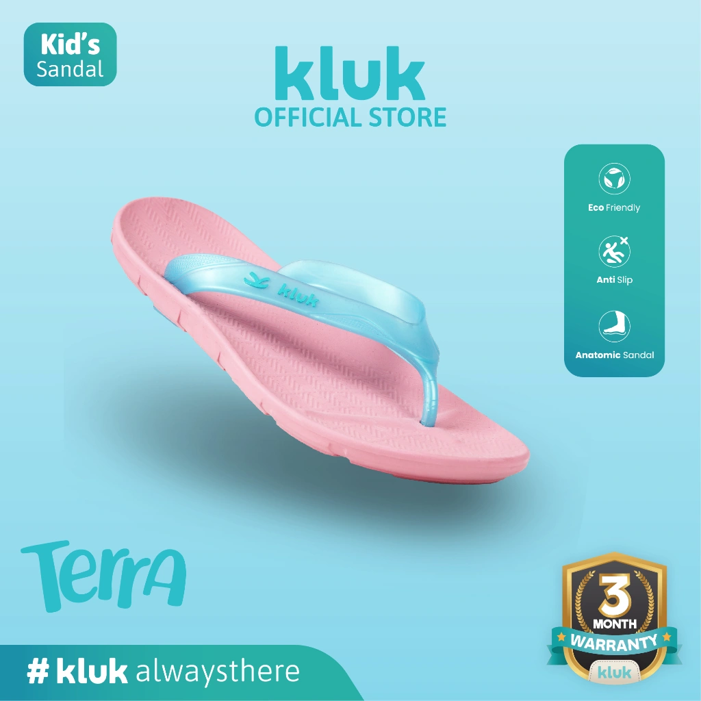 KLUK Sandal Jepit Anak - Terra Uno Meta Aurora - Anatomic Premium Kids Sandal [Metallic Strap]
