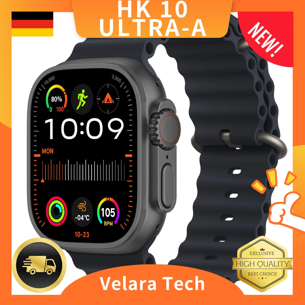 Smartwatch HK10 Ultra A NFC SportMode Bluetooth Call Android IOS IP67 Impor dari Jerman Pria Wanita