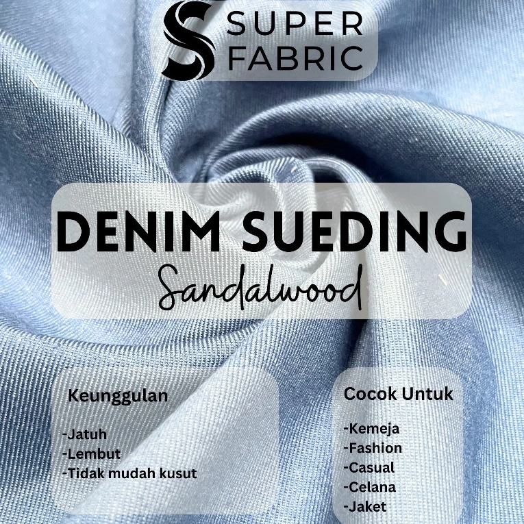 Kain Denim Suade Sandalwood Jeans Outer 0.5 meter