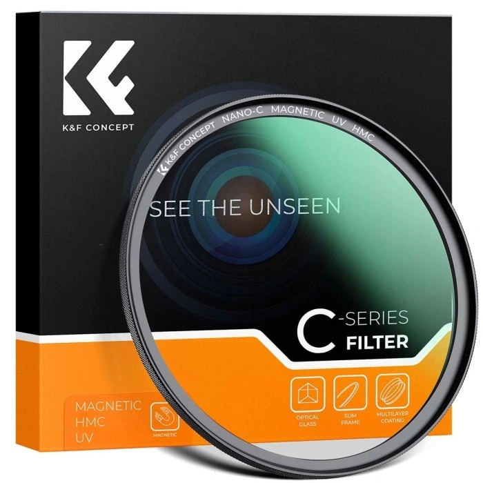 K&F Concept Filter slim C series MAGNETIC UV with Green Coat - Filter Lensa - UV Filter Kamera