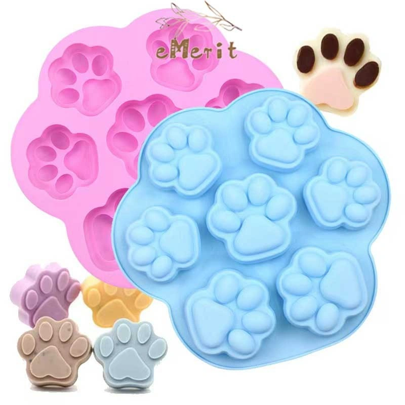Cetakan Silikon Puding Coklat Bentuk Kaki PAWS Cakar Kucing Hewan Lucu Unik Kue Finger Es