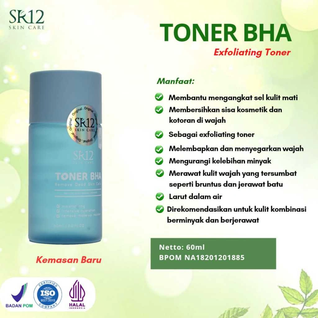 Toner BHA SR12 Expoliating Toner Perawatan Wajah Kulit Berminyak Jerawat Batu dan Beruntus
