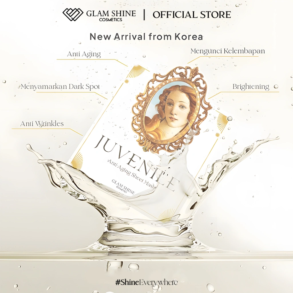 GLAM SHINE COSMETICS Juvenile Anti Aging Sheet Mask (MADE IN KOREA) - Masker Wajah Anti Penuaan dini