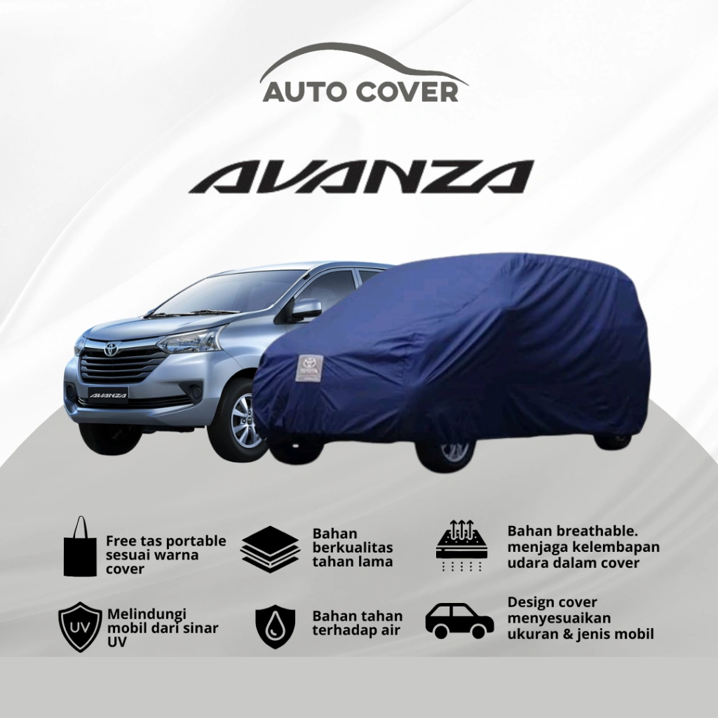 Autocover Cover Mobil Body Car Avanza Premium Rocky Superior Semi Outdoor Full Outdoor Extreme Polos Strip 1 2 Mantel Sarung Selimut Tutup Penutup Jas Hujan  Body Mobil Car Waterproof