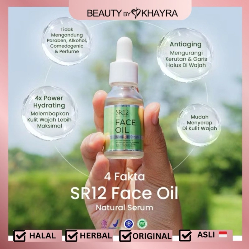 Beauty by Khayra - SR12 FACE OIL NATURAL SERUM | 4x Power Hydrating | Multi Action Antioksidan