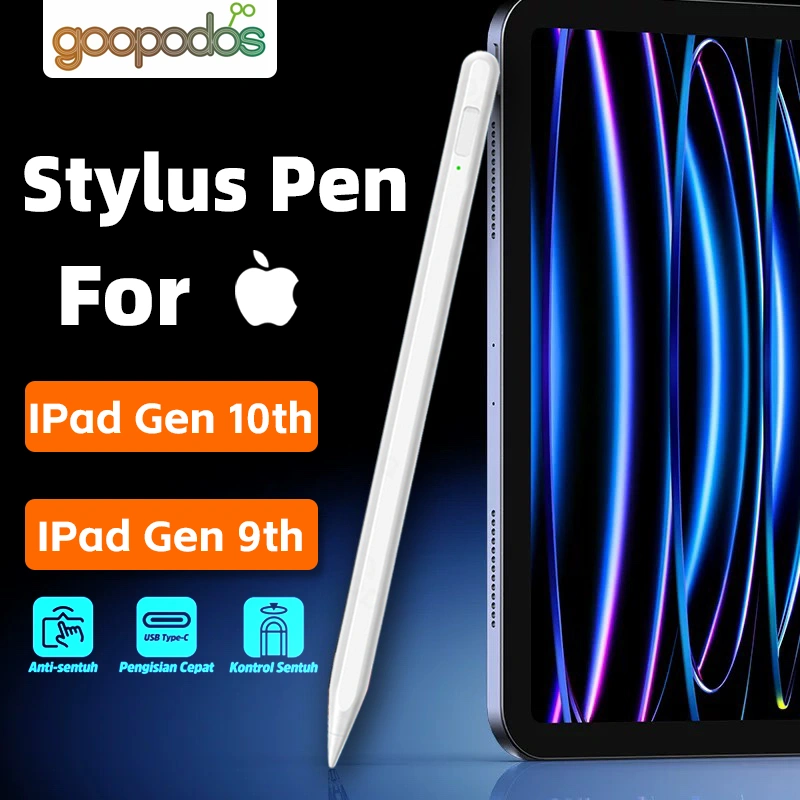 Goopodos Stylus Pen For iPad Gen 9/10/11 th iPad Pencil Touch Screen Anti-Mistouch Active Pencil With Palm Rejection Tilt Sensitive Magnetic Function Compatible for Apel ipad 9/10,Stylus Pencil for ipad 2018-2024 above