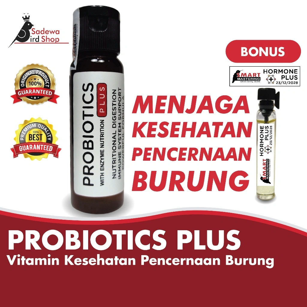 PROBIOTICS PLUS Formula Probiotik dan Enzim untuk Kesehatan Pencernaan Burung