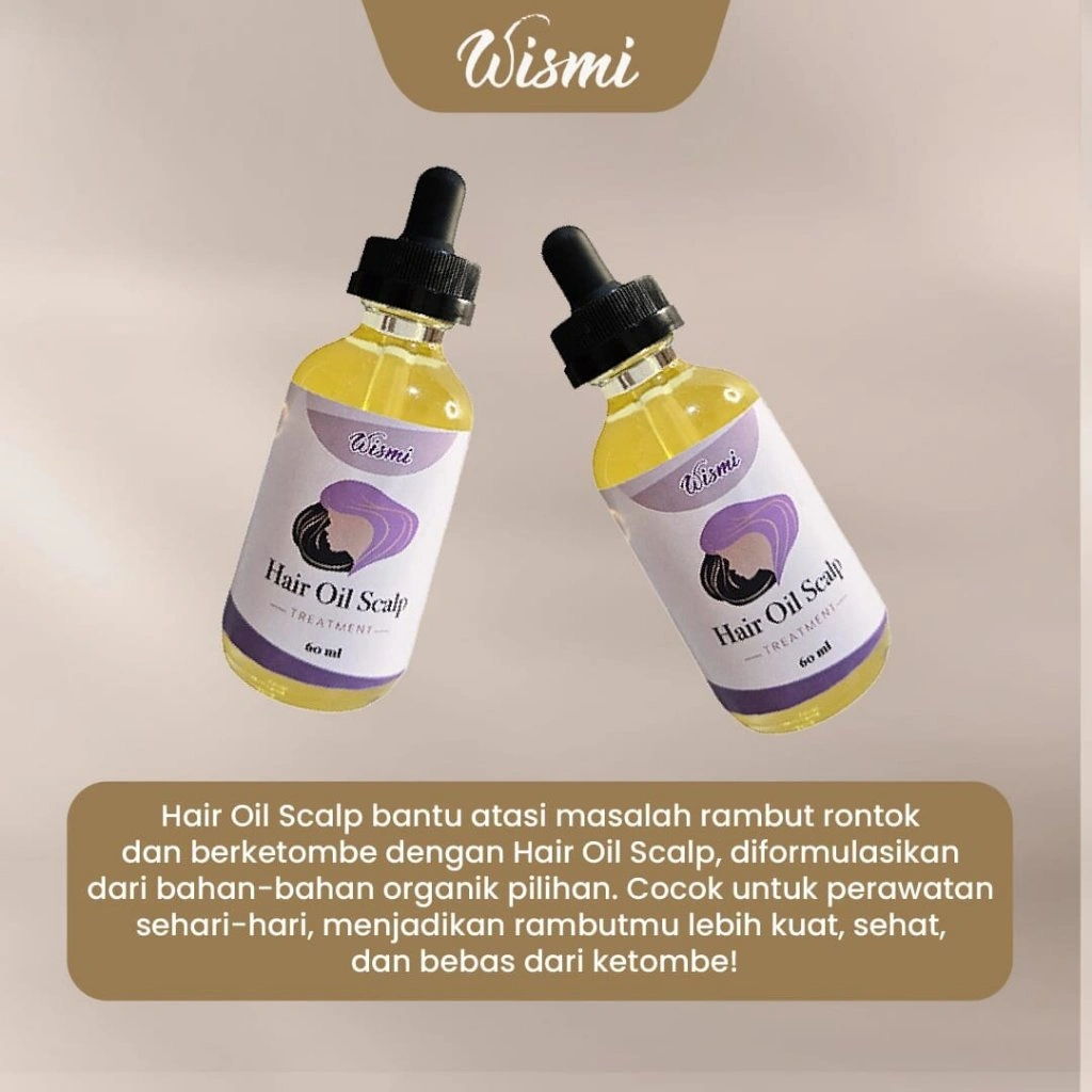 Bundling 2 Pcs Hair Oil Scalp Care Organik 100% Anti Rambut Rontok Dan Ketombe 60 ml