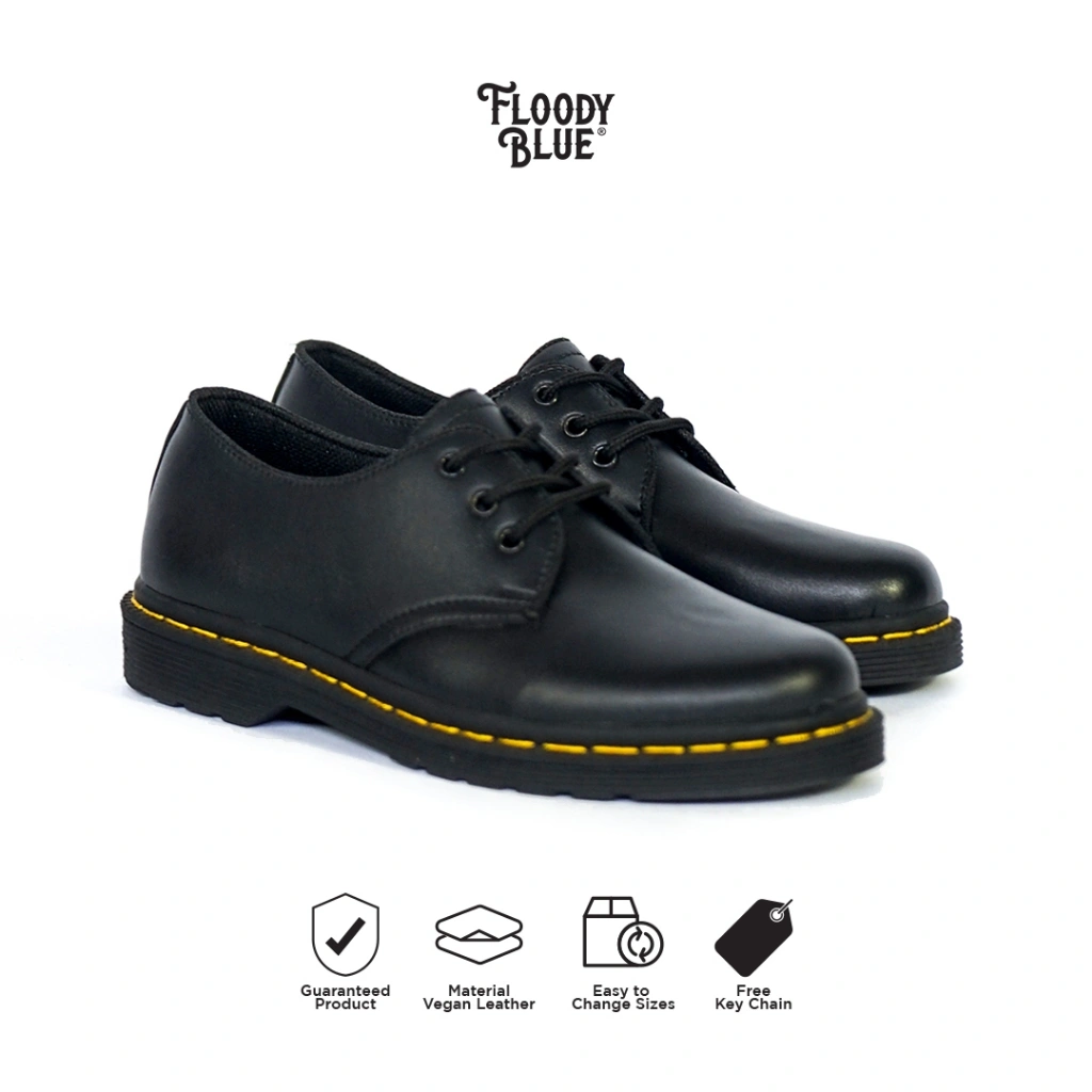 Floody Blue I Sepatu Kulit Derby Pria I Boogie Derby Vegan