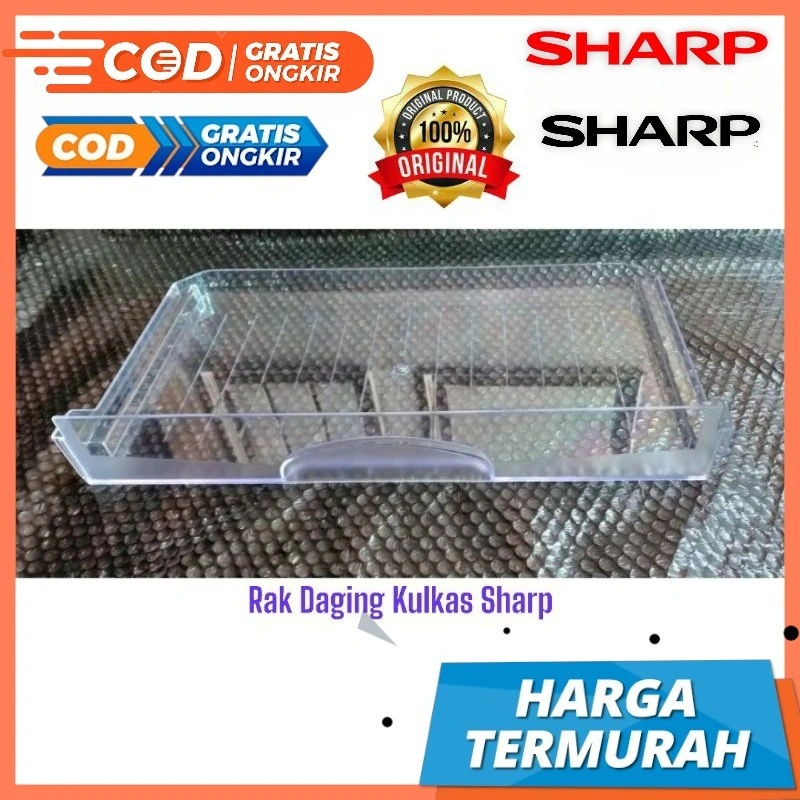 RAK DAGING \ RAK BAWAH FREEZER \ RAK IKAN KUKLAS SHARP SJ-N162 SJ-X165 SJ-X166 SJ-X167GX 100% ORIGINAL