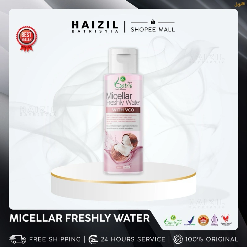 BATRIS - Micellar Freshly Water 100ml | Pembersih Make Up | Pelembap Wajah BATRISYIA | ED 2026
