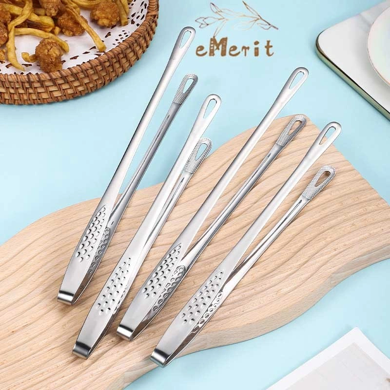 Klip Pemanggang Stainless Steel Klip Makanan Tahan Panas Klip Anti Selip Multifungsi / Korean BBQ Steak Clip
