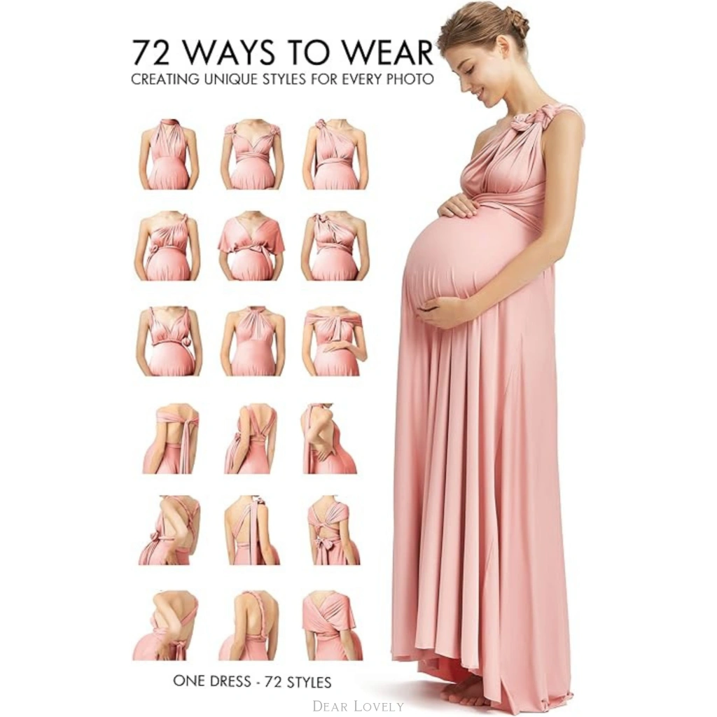 Dear Lovely - Premium Baju Hamil Dress Hamil Busui Gaun Pesta Ibu Hamil Multiway FREE KEMBEN Bahan Ity Korea
