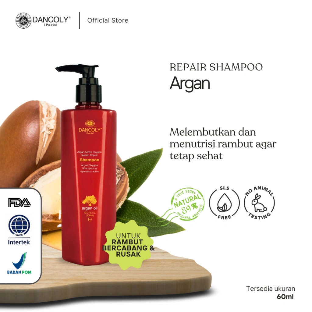 Dancoly Argan Instant Repair Shampoo for Dry Damaged Hair | Shampoo Argan untuk Rambut Kering Rusak
