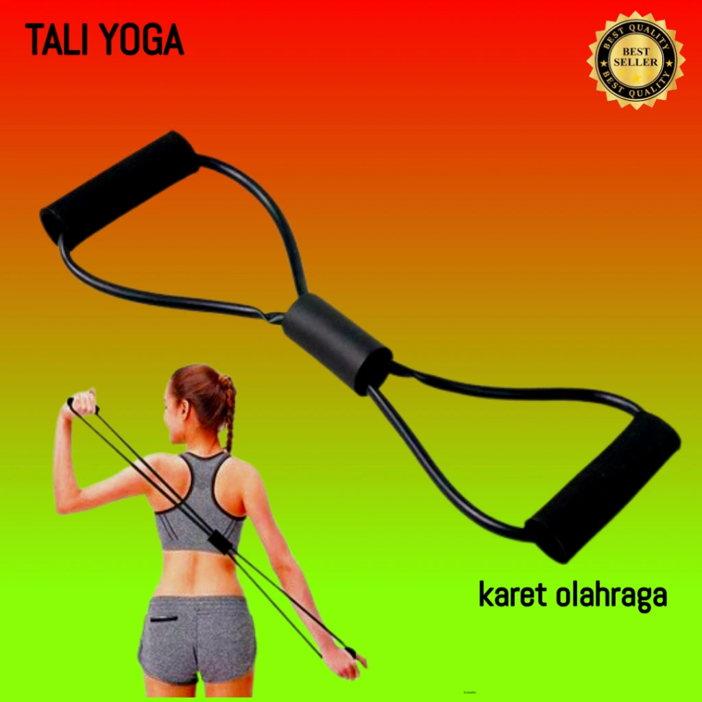 Tali Fitness Gym Yoga Resistance Band 8 Toning Tube/ Tali Olahraga Stretching/tali karet fitness wanita/resistence band/yoga resistance band 8 Rally horoskop elastis band peregangan sabuk bahu yoga super kuat/resistance band HIGH QUALITY