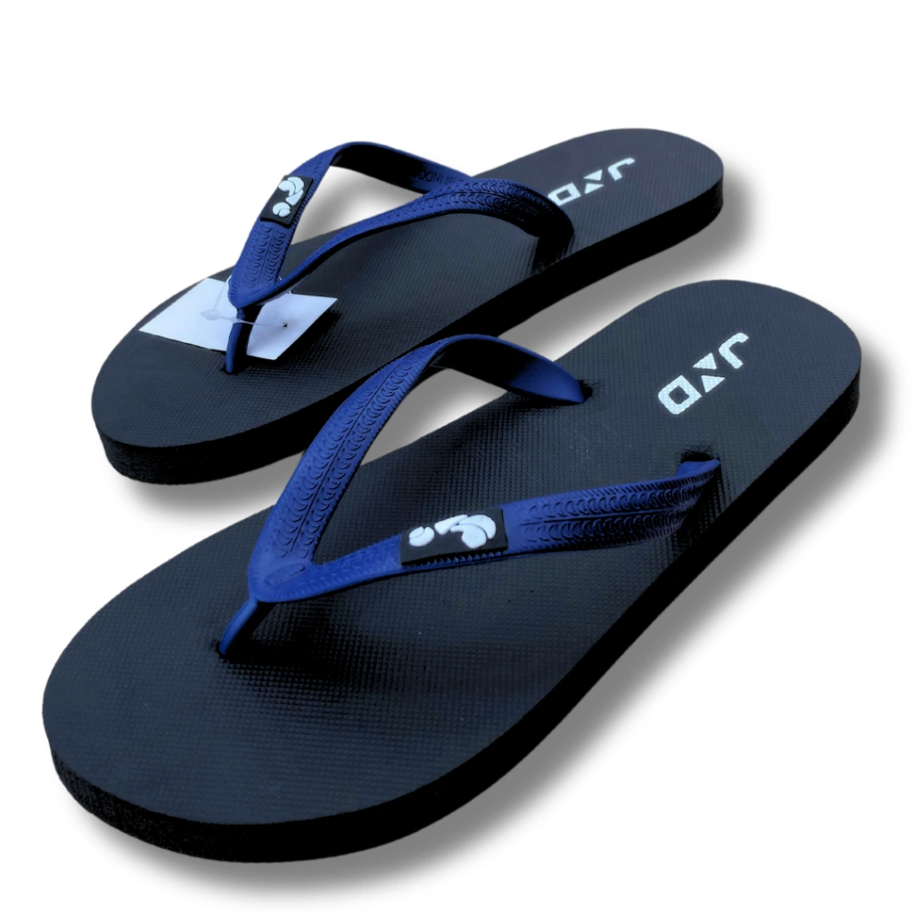 JND® - Sandal Jepit Hawaii Anak-Dewasa Warna Hitam Navy Bahan Eva Rubber  - JSH