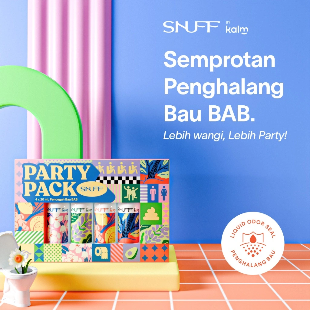 Snuff - Party Pack 4 x 20mL Travel Size Before-You-Poo Toilet Spray