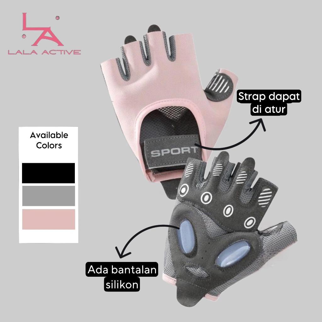 Lala.Active – SARUNG TANGAN Fitness Gym - Sarung Tangan Glove Half Finger Anti Slip