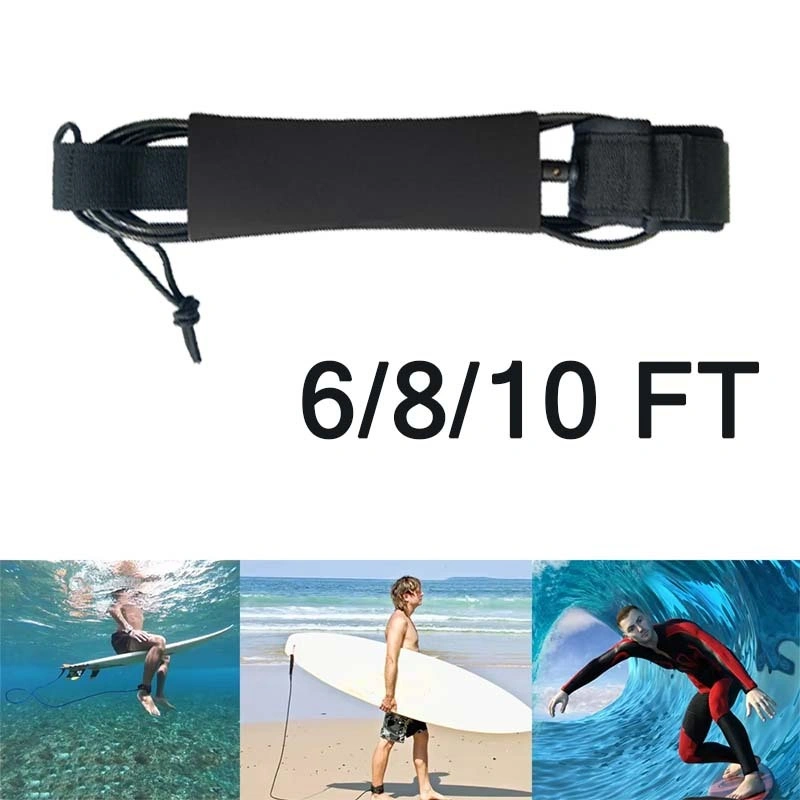 6/8/10ft Surfboard Leash Tali Surfing Surf Leash Smooth Surfing Leg Rope Selancar Untuk Papan Selancar