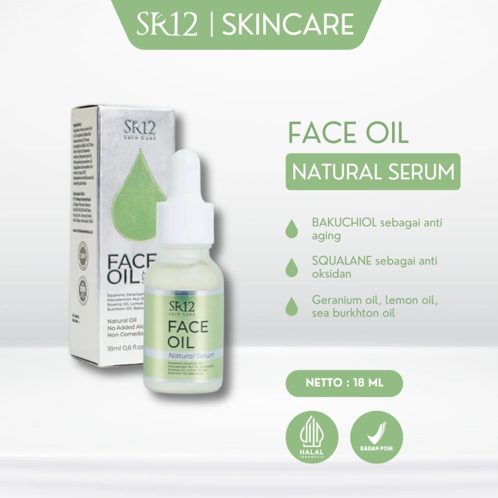 Face Oil SR12 Natural Serum Pencerah Wajah 4x Power Hydrating No Comedogenic Antioksidan
