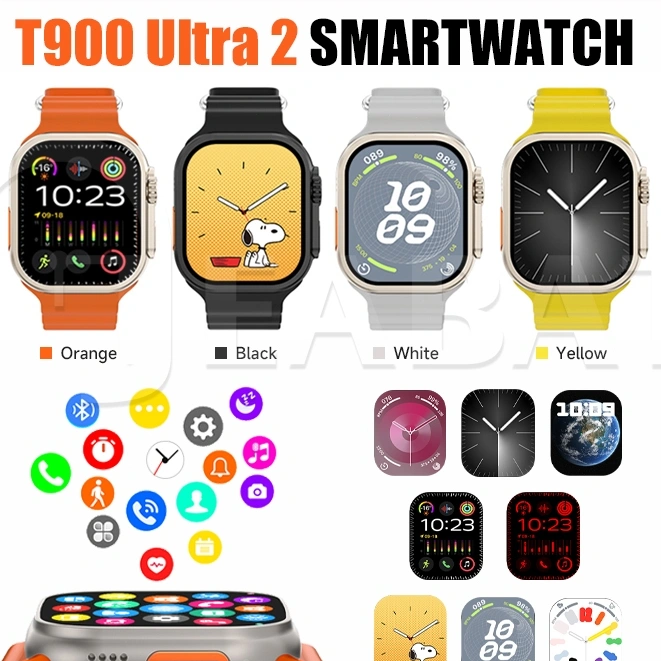 GARANSI✅T900 Ultra2  IWO Series 9 Ultra Smartwatch Original NFC 2.19 inches Square Screen Bluetooth Call Long Standby Watches Heart Rate Monitor Fitness Tracker