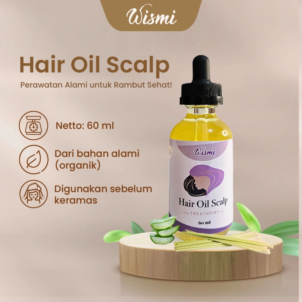 Hair Oil Scalp Care Organik 100% Anti Rambut Rontok Dan Ketombe 60 ml