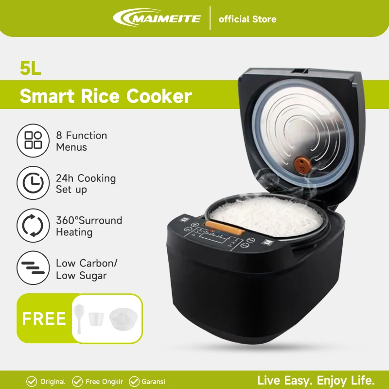 MAIMEITE 5L Rice Cooker Magic Com Free Steamer Penanak Nasi Sehat Multifungsi  low carbo Kapasitas Besar hemat listrik