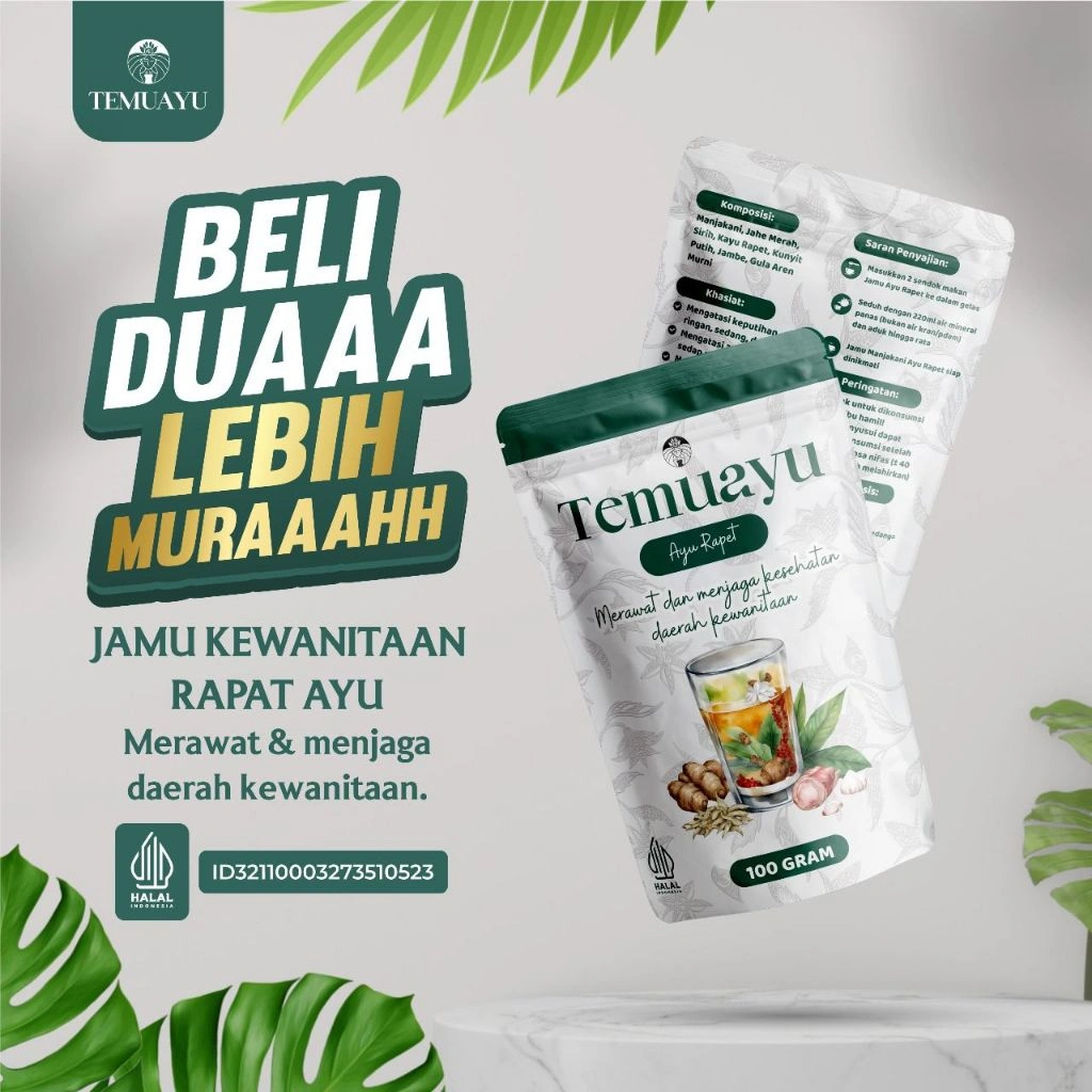 TEMUAYU -  Bundling 2 Pcs Minuman Jamu Ayu Rapet -  Herbal Instan untuk Membantu Merawat dan Menjaga Kesehatan Daerah Kewanitaan