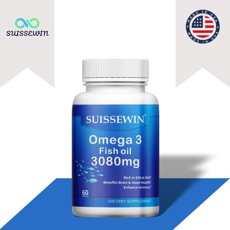 Minyak Ikan Omega 3, 3080mg, Menghilangkan Rasa Lelah, Meningkatkan Imunitas Tubuh, Meningkatkan Daya Ingat, dan Meningkatkan Kesehatan Sendi, Kulit, Mata dan Jantung