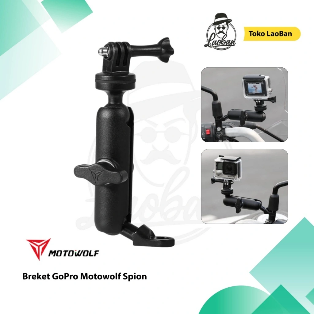 Breket GoPro MOTOWOLF SPION MDL3519 - Holder Camera GoPro Dudukan GoPro SPION Motor