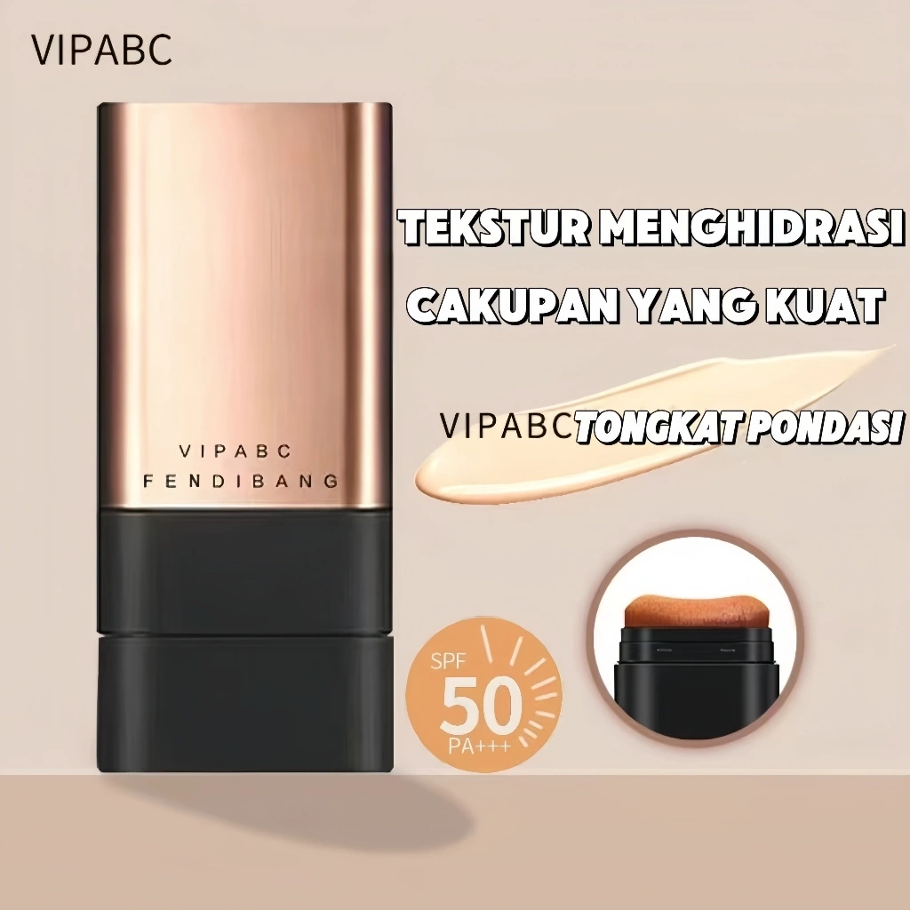 Flawless Eraser Foundation Stick Full Coverage Matte Foundation + Brush High Cover Oil control SPF50+ PA++++ Spotless Foundation Moisturizing Meratakan Warna Kulit Waterproof Foundation Makeup Skin Concealer