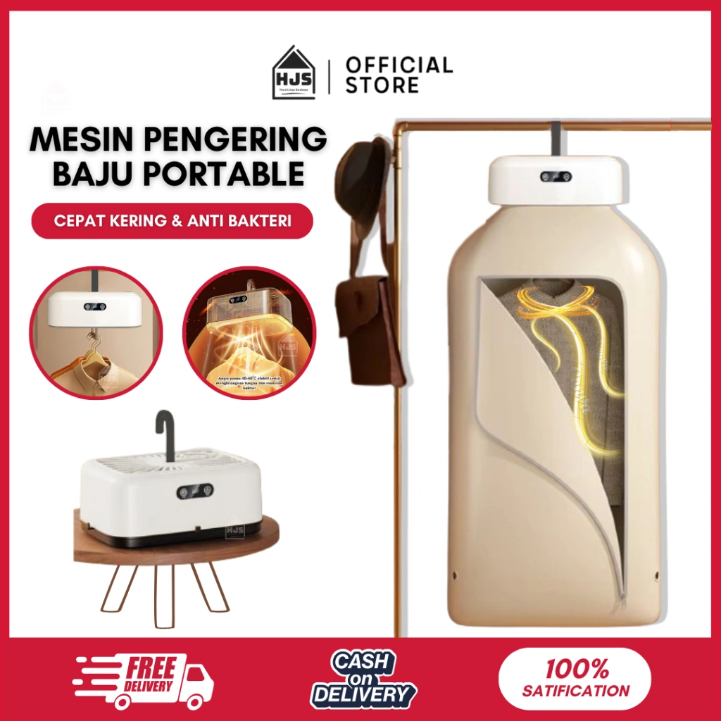[HJS] Mesin Pengering Pakaian Portabel Pemanas Pengering Pakaian Lipat Listrik Anti Bakteri