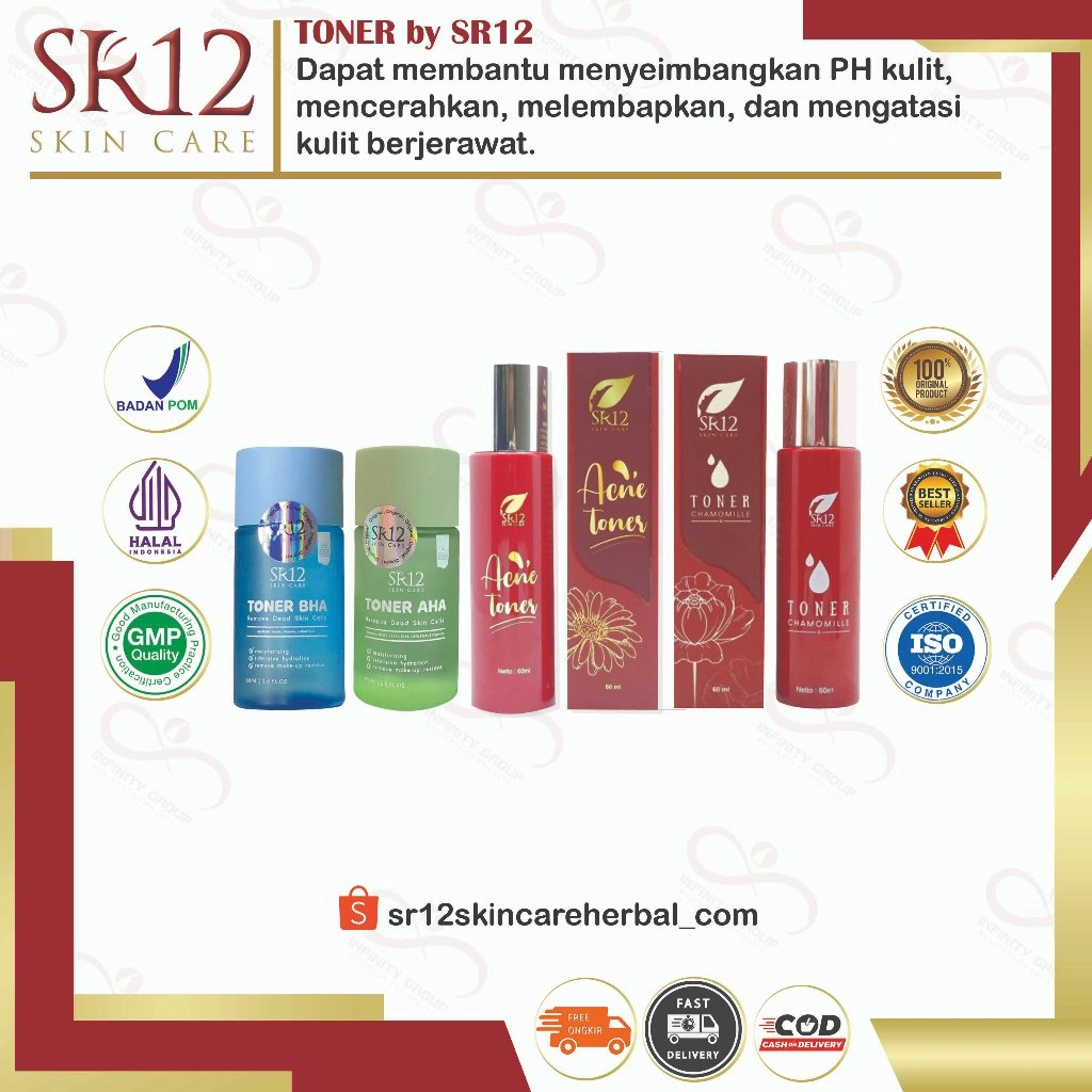 SR12 TONER | Toner Chamomille SR12 Skincare | Dna Salmon Toner | Toner BHA Toner AHA | Mengatasi Mata Panda Melembabkan Mencerahkan Eksfoliasi Flek Hitam Mengangkat Sel Kulit Mati & Menutrisi Kulit Wajah
